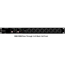 DMX Splitter 1x12 Optional RDM Customizable 1U Rack Mount