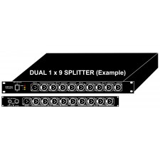 DMX Splitter 1x19 1RU Rack Mount