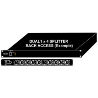 DMX Splitter 1x8  1RU Rack Mount
