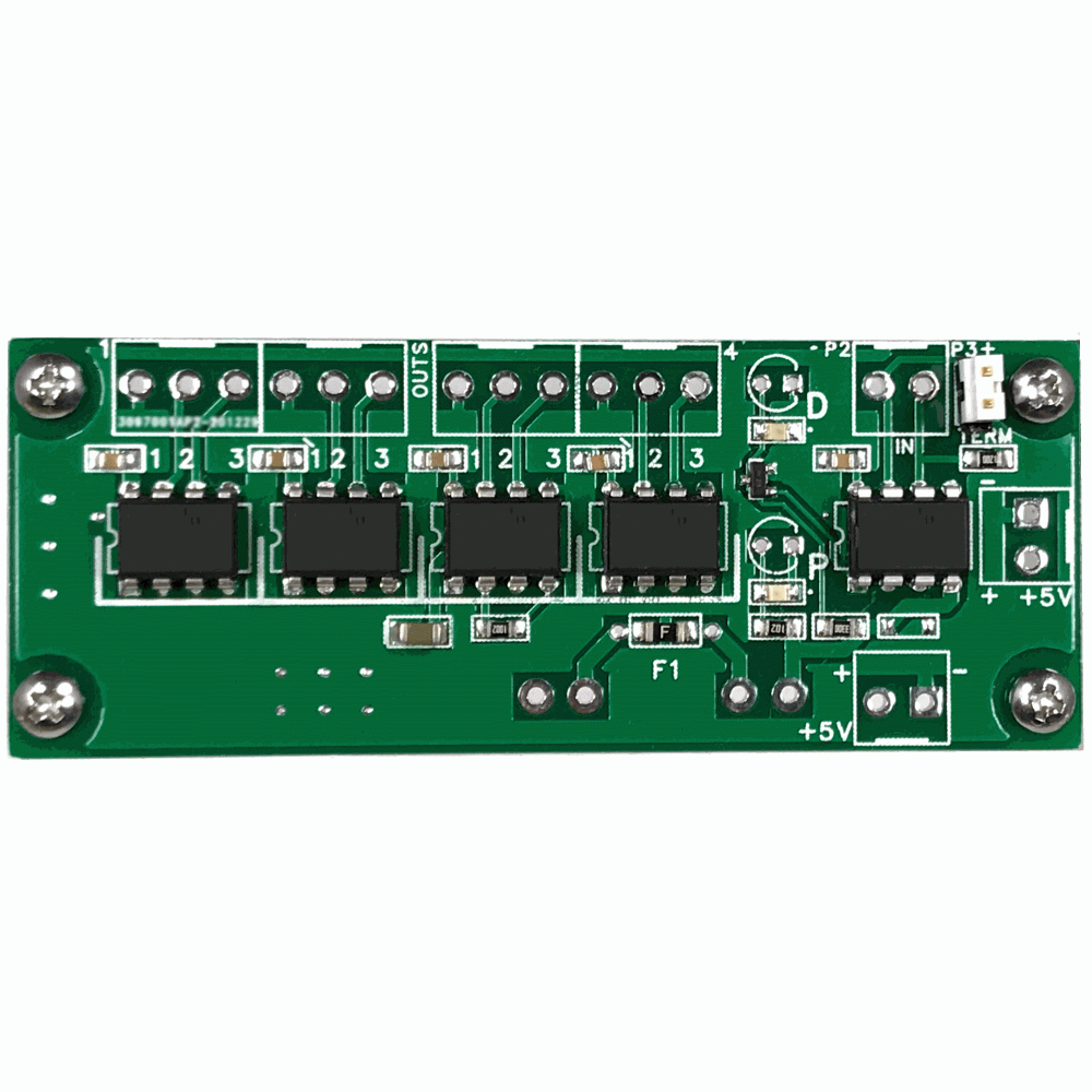 DMX Splitter PCB 1x4  ELM Video Technology