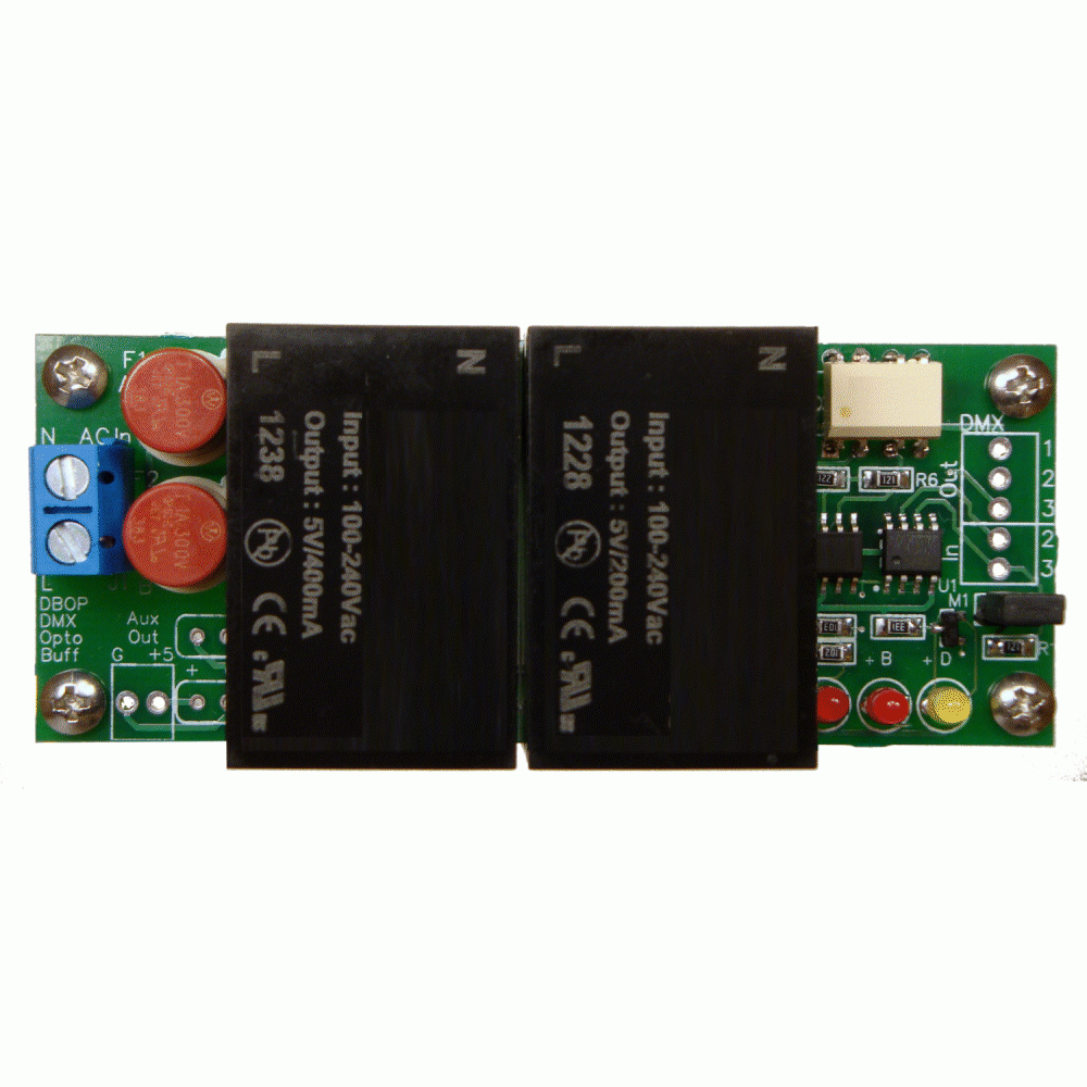 DMX Splitter PCB 1x4  ELM Video Technology